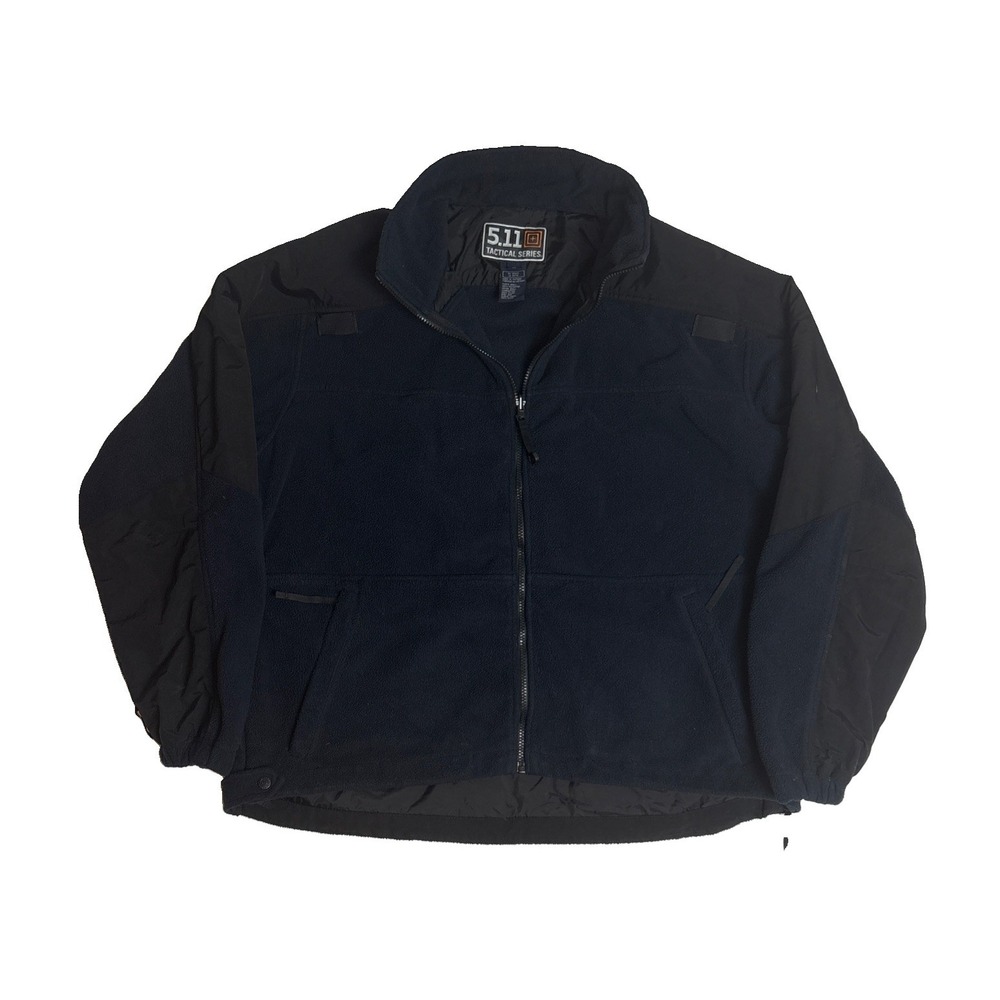5.11 Tactical Series Men's Navy Blue Fleece Jacket Full Zip Outdoor Utility XL